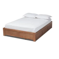 Wren 3 Drawer Storage Bed Frame Walnut - Baxton Studio -Steve Silver Furniture Store GUEST d3baaf42 f02b 432b a1de babfef2b9d47
