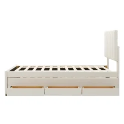 Twin/Full Size Platform Bed, Wooden Upholstered Bed Frame With Twin Trundle Bed And 3 Drawers - ModernLuxe -Steve Silver Furniture Store GUEST d74864c0 39c7 4098 84fc 390cf48ce194