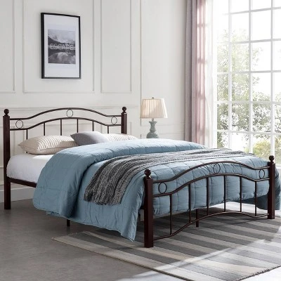 Queen Bouvardia Modern Contemporary Iron Bed - Christopher Knight Home 1 Queen Bouvardia Modern Contemporary Iron Bed - Christopher Knight Home