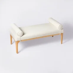 Randolph Bench With Bolster Pillows Linen - Threshold™ Designed With Studio McGee 10 Randolph Bench With Bolster Pillows Linen - Threshold™ Designed With Studio McGee -Steve Silver Furniture Store GUEST df9c0bbe 939e 489c adae 0e3b5fe3d6f7
