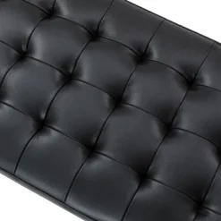 Olga 55.5" Wide Mid-century Modern Genuine Leather Bedroom Bench |ARTFUL LIVING DESIGN -Steve Silver Furniture Store GUEST e10049b9 5324 4994 9c08 21deb7af4386