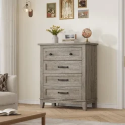 4 Dresser For Bedroom, 34.8" Tall Drawer Dresser With Storage Freestanding, Wooden Closet Storage Chest For Living Room, Bedroom, Office -Steve Silver Furniture Store GUEST e25cda94 80dc 441e 9aa8 7356c8a09d66