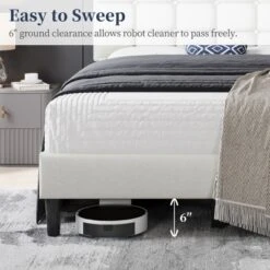 Yaheetech Upholstered Platform Bed Frame With Square Tufted Headboard 10 Yaheetech Upholstered Platform Bed Frame With Square Tufted Headboard -Steve Silver Furniture Store GUEST e2ad5ced c32c 4f8d 9697 6530b171d563