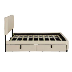 Queen Size Platform Bed, Velvet Upholstered Bed Frame With 2 Drawers And Twin XL Trundle Bed -ModernLuxe -Steve Silver Furniture Store GUEST e2e329de e711 4305 ab41 a9c1ca7bbdf2