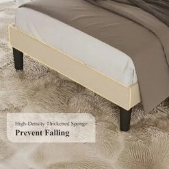 VECELO Queen/Full/Twin Upholstered Platform Bed Frame With Button Tufted Adjustable Headboard -Steve Silver Furniture Store GUEST e49ed9d3 9889 498d 82f5 00c4d1902154