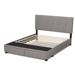 Netti Fabric Upholstered 2 Drawer Platform Storage Bed - Baxton Studio -Steve Silver Furniture Store GUEST e5077ed6 8d13 4918 a33f e1bbb5b791dc