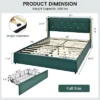Costway Full/Queen Upholstered Bed Frame With 4 Storage Drawers Headboard