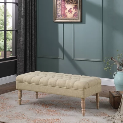 Classic Tufted Medium Bench - HomePop 6 Classic Tufted Medium Bench - HomePop - Image 6