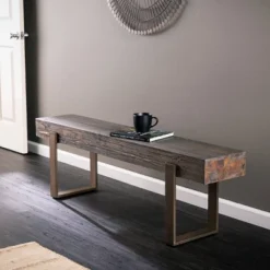 Dartem Rustic Industrial Bench Brown - Aiden Lane -Steve Silver Furniture Store GUEST ea0261ee 02c0 43e5 8c16 d359cb4b5024