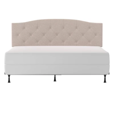 King/California King Provence Upholstered Arch Adjustable Tufted Headboard With Frame Linen Fabric - Hillsdale Furniture 2 King/California King Provence Upholstered Arch Adjustable Tufted Headboard With Frame Linen Fabric - Hillsdale Furniture - Image 2