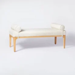 Randolph Bench With Bolster Pillows Linen - Threshold™ Designed With Studio McGee 15 Randolph Bench With Bolster Pillows Linen - Threshold™ Designed With Studio McGee -Steve Silver Furniture Store GUEST ebdd4b7b 6e57 423c 908a 14e05a7f5b15