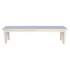 72" Shaker Style Bench Unfinished - International Concepts