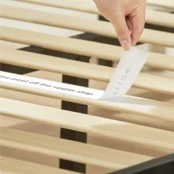 6" Modernista Low Profile Metal Platform Bed Frame Black - Mellow -Steve Silver Furniture Store GUEST ece4ab7e 10d7 44ee a767 b637f4017995