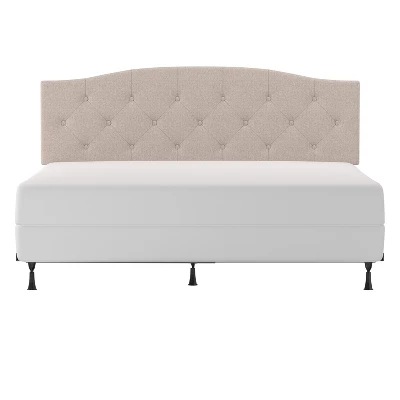 King/California King Provence Upholstered Arch Adjustable Tufted Headboard With Frame Linen Fabric - Hillsdale Furniture 3 King/California King Provence Upholstered Arch Adjustable Tufted Headboard With Frame Linen Fabric - Hillsdale Furniture - Image 3