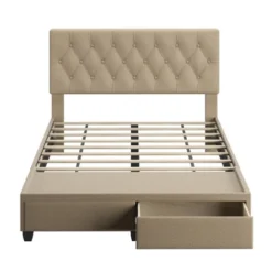 Henley Linen Tufted Upholstered Platform Bed With Storage Drawers - Eco Dream 18 Henley Linen Tufted Upholstered Platform Bed With Storage Drawers - Eco Dream -Steve Silver Furniture Store GUEST eefbcd3e c424 438b 9456 4b1d92cc2036
