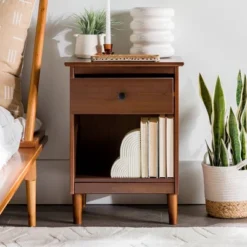 Stiva Classic Mid-Century Modern 1 Drawer Nightstand - Saracina Home 28 Stiva Classic Mid-Century Modern 1 Drawer Nightstand - Saracina Home -Steve Silver Furniture Store GUEST f1f5300e 5364 40db 96ef 77bca274ed96