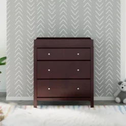 Storkcraft Carmel 3 Drawer Dresser With Changing Topper