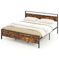 Costway Twin/Full/Queen/King Size Bed Frame With Wooden Headboard And Footboard Under-Bed Storage -Steve Silver Furniture Store GUEST f8743732 63ff 4443 95fd 9ac69e7d7f30