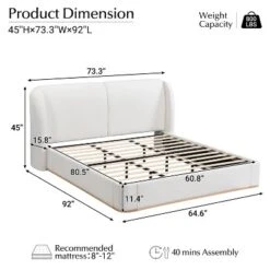 Queen/King Size Platform Bed Frame With Upholstered Headboard - ModernLuxe 20 Queen/King Size Platform Bed Frame With Upholstered Headboard - ModernLuxe -Steve Silver Furniture Store GUEST fcad5358 ee4d 4b74 b1e1 9c7389d7ecfc