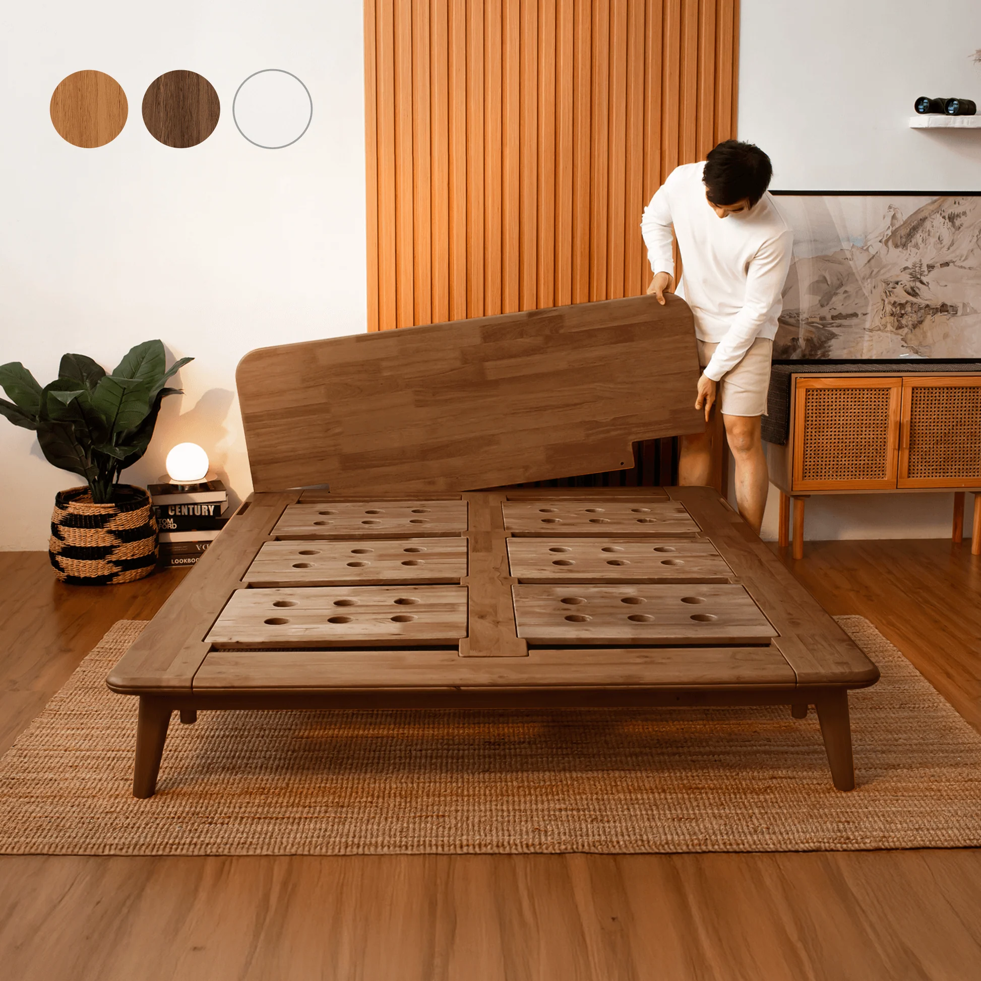 Steve Silver Furniture Store -Steve Silver Furniture Store Sonno signature bed frame colour swatches choice white oak walnut